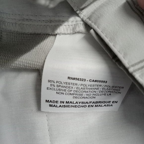 Nike Golf Shorts Mens Size 36 Gray Beige Big Check Pattern Stretch - Picture 7 of 8